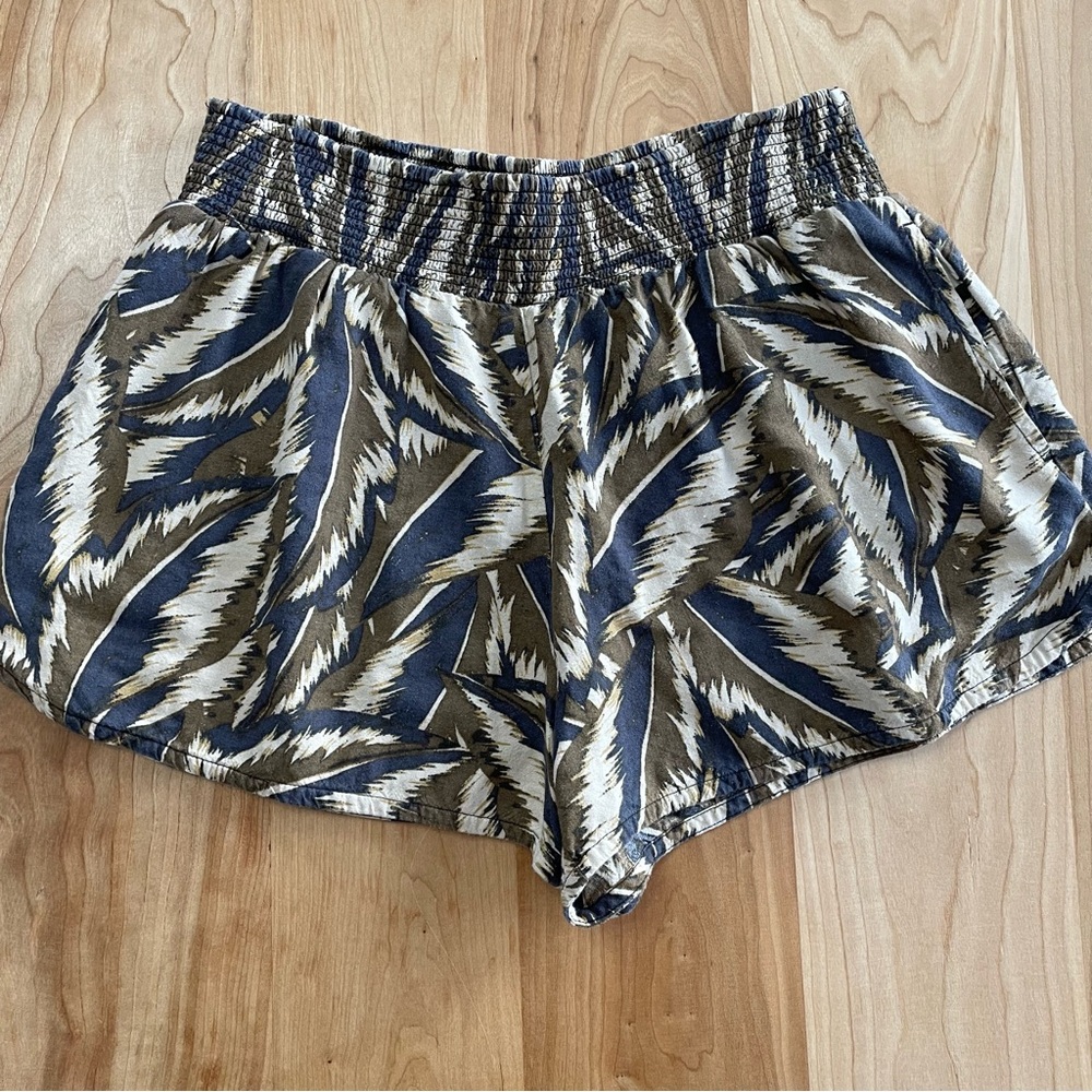 Prana Teletropics Shorts Elastic Waist Women’s M Tropical Print